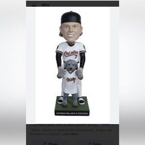 Jackson Holliday & Coconut Orioles Bobblehead - White and Black